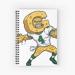 Green Bay Packers Angry QB Brett Favre Furious NFL Spiral Notebook