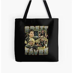 Brett Favre Retro Vintage Tote Bag