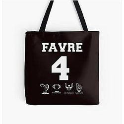 Brett Favre Career Stats All Over Print Tote Bag