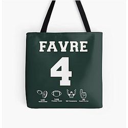 Brett Favre Career Stats All Over Print Tote Bag