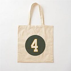 Brett Favre Jersey Green Bay Packers Inspired Cotton Tote Bag
