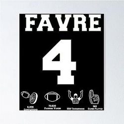 Brett Favre Career Stats T-Shirt Poster