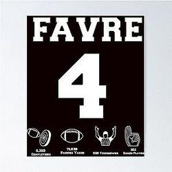 Brett Favre Career Stats Poster