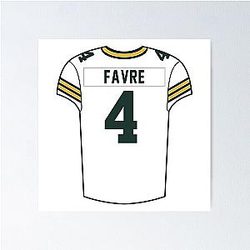 Brett Favre Away Jersey Poster