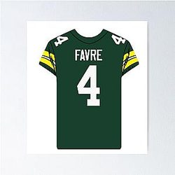 Brett Favre Jersey Poster