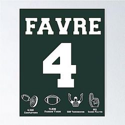 Brett Favre Career Stats Poster
