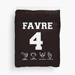 Brett Favre Career Stats Duvet Cover