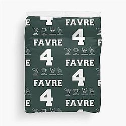 Brett Favre Career Stats Duvet Cover