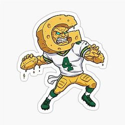 Green Bay Packers Brett Favre Furious NFL Sticker