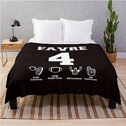 Brett Favre - Career Stats Throw Blanket