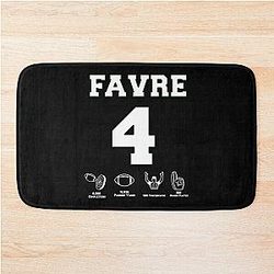 Brett Favre Career Stat Essential T-Shirt Bath Mat