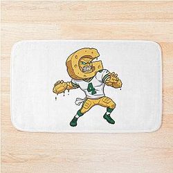 Green Bay Packers Brett Favre Furious NFL Art Bath Mat