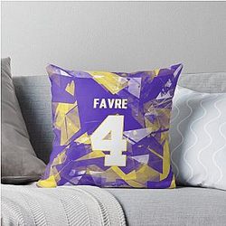 Brett Favre Jersey Throw Pillow