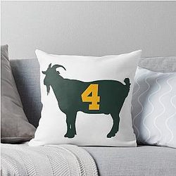 The GOAT Brett Favre Throw Pillow