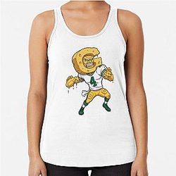 Green Bay Packers Brett Favre Furious NFL Art Racerback Tank