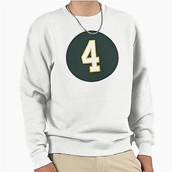 Brett Favre Number 4 Jersey Green Bay Packers Pullover Sweatshirt