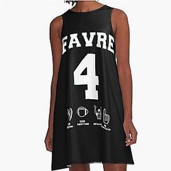Brett Favre Career Stats T-Shirt A Line Dress