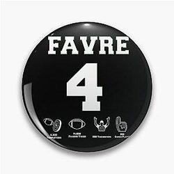 Brett Favre Career Stats T-Shirt Pin