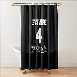 Brett Favre Career Stats T-Shirt Shower Curtain