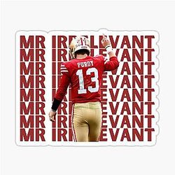 Brock Purdy, Mr. Irrelevant, 49ers, Super Bowl victory stickers