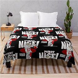 Brock Purdy Nice Throw Blanket