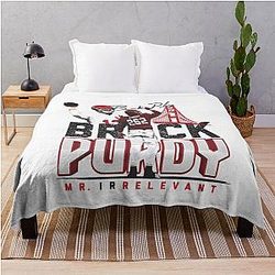 Brock Purdy San Francisco Mr Relevant Throw Blanket