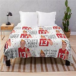Brock Purdy Hope Your Birthday is Great Throw Blanket