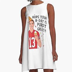 Brock Purdy Hope Your Birthday is Purdy Great A-Line Dress