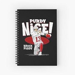 Brock Purdy Nice Spiral Notebook