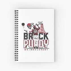 Brock Purdy San Francisco and the  Mr Relevant Spiral Notebook