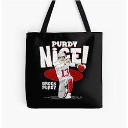 Brock Purdy Nice All Over Print Tote Bag