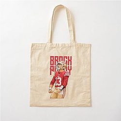 Brock Purdy After Touchdown 13 Cotton Tote Bag