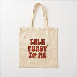 Brock Purdy Talk Purdy to Me Cotton Tote Bag