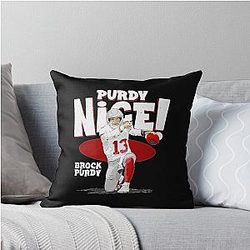 Brock Purdy Nice Throw Pillow
