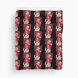 Brock Purdy After Touchdown Bold Duvet Cover