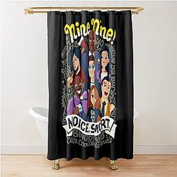 Nine Retro Comedy Cast T-Shirt For TV Show Fans Gift For Sitcom Lovers Shower Curtain