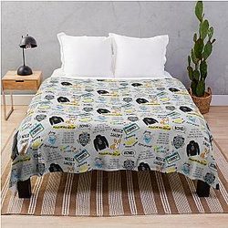 Nine Doodle Throw Blanket
