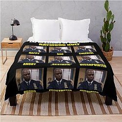 Expressions of Raymond Holt - Brooklyn Nine Nine Throw Blanket