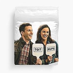 Brooklyn Nine Nine Smart Funny Moments Jokes Digital Artwork Duvet Cover