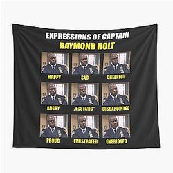 Expressions of Raymond Holt - Brooklyn Nine Nine Tapestry