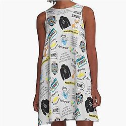 Nine Doodle A-Line Dress