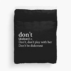 Don't by Bryson Tiller Stick The Song Duvet Cover
