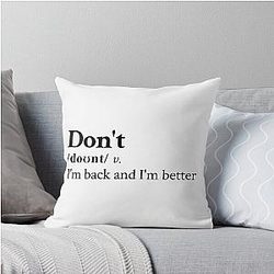 Bryson Tiller Aesthetic Motivational Hip Hop R&B Lyrics Throw Pillow
