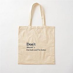 Bryson Tiller Aesthetic Motivational Hip Hop R&B Cotton Tote Bag