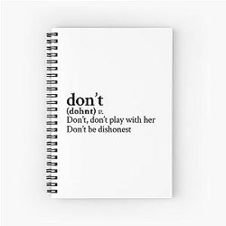 Don't by Bryson Tiller Stick the Song Spiral Notebook
