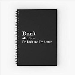 Bryson Tiller Aesthetic Motivational Hip-Hop R&B Black Spiral Notebook