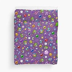 Bubble Bobble Purple Duvet Cover