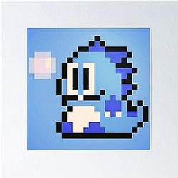 Pixel Bubble Bobble Poster