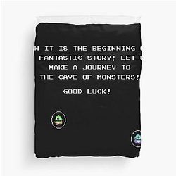 Bubble Bobble game opening screen duvet cover