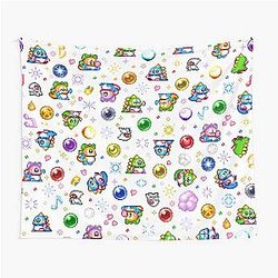 Bubble Bobble White Tapestry